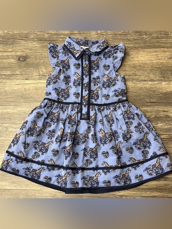 Janie and Jack Other - Janie And Jack Lined Paisley Carousel Horse Cotton Dress Size 3 Whimsical Party